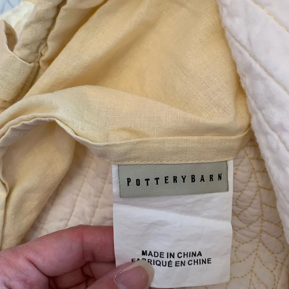 Pottery Barn quilted euro